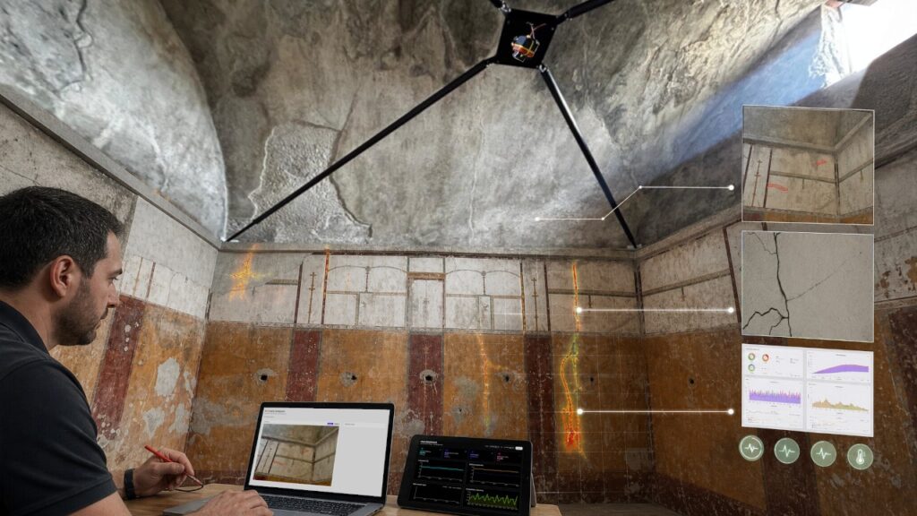 Fessurazioni visibili annotate per il restauro e la conservazione dei beni architettonici