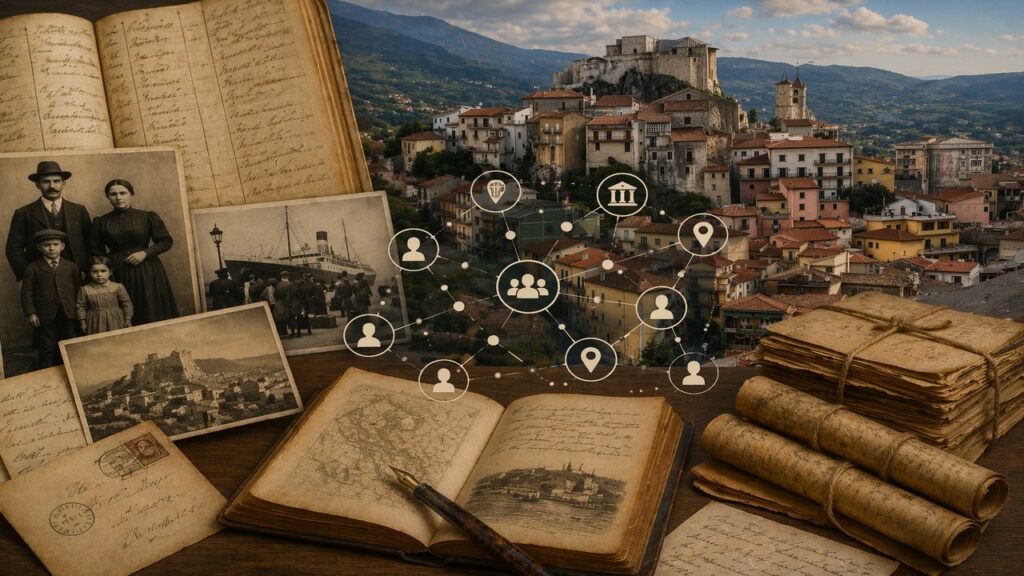 Trame di Comunità a Oliveto Citra – Dataset relazionale di persone, luoghi ed eventi sull’emigrazione olivetana